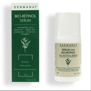 SERUM CON BIO-RETINOL $ 42.000 Serum rejuvenecedor con Bioretinol! Recibe todos los beneficios del retinol en esta alternativa derivada de extractos vegetales que no irrita tu piel. Actúa como tratamiento antiedad, previniendo el foto-envejecimiento y aportando elasticidad y firmeza. Reduce la apariencia de los signos del envejecimiento y suaviza líneas de expresión, manchas y arrugas. Efecto antioxidante y aclarante que actúa unificando el tono del rostro y mejorando la textura y luminosidad de la piel. Protege la piel de los radicales libres y ayuda a controlar el exceso de grasa y combatir el acné. Repara y revitaliza los tejidos internos de la piel, mejorando la apariencia de manchas, despigmentaciones y otros signos de la edad. Ideal para todo tipo de piel. Este producto no contiene retinol. Su componente activo es una alternativa vegetal al retinol, con una concentración al 2% y estudios clínicos comprobados con resultados visibles en menos de 2 meses.